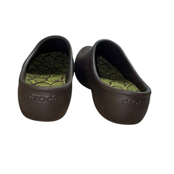 Crocs Tully Espresso Brown Clogs Womens Sz 11 Slip On Comfort Shoes Nurse Casual - Picture 13 of 14